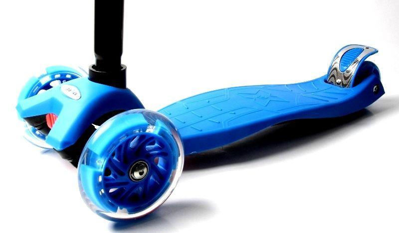 Самокат Maxi. Блакитний - легкий, з підсвічуванням коліс, для малюків від 3 років Одеса - фото 2