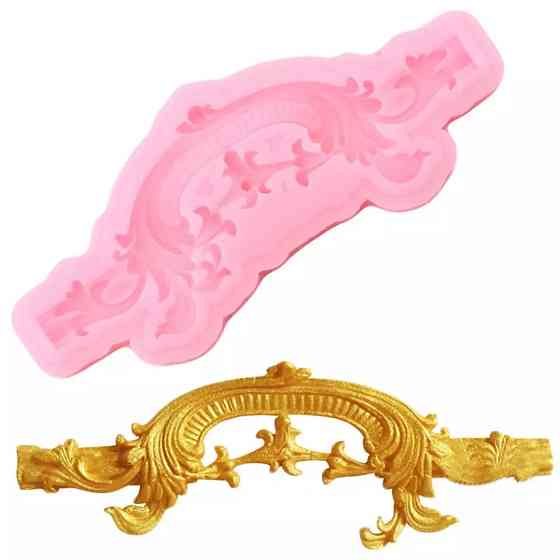 Молд силіконовий Абстракція 87 на 36 мм рожевий Київ