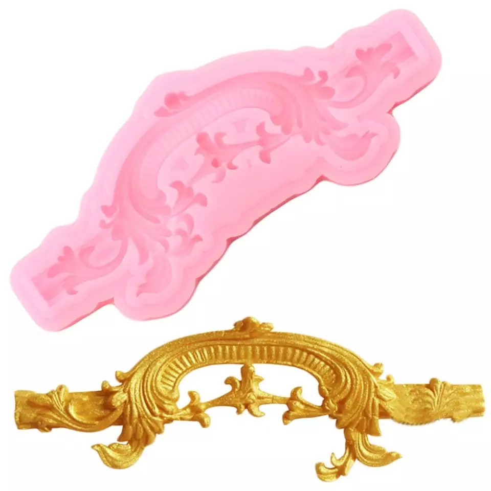 Молд силиконовый Абстракция 87 на 36 мм розовый Киев - изображение 1