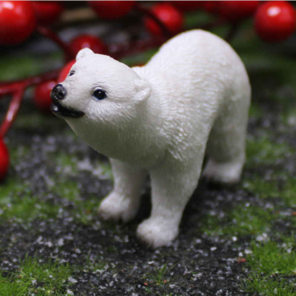 Декоративная фигурка Белый медведь 6.8 х 4.9 см для флорариума, мини-сада, микроландшафта. Одесса - изображение 1