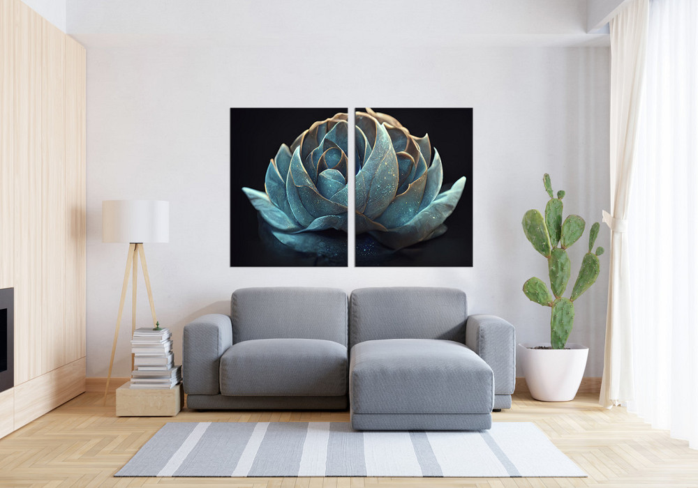 Модульна картина у вітальню/ спальню  Квітка Лотос   TLV-2_131 90x132 см Київ - фото 3