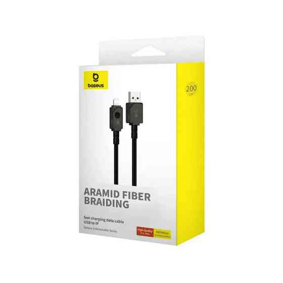 Кабель Type C - Lightning Baseus Unbreakable Series Fast Charging Data Cable USB to iP 2.4A 2m Cluster Black Одесса