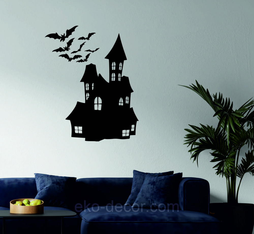 Декоративне настінне Панно «Замок», Декор на стіну 90*68 см, Чорний Київ - фото 1