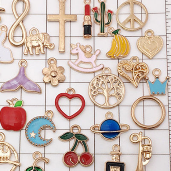 Набор эмалированных подвесок для рукоделия, 100 шт. Киев