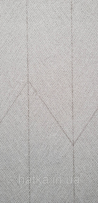 Обои виниловые на флизелине Rasch Golden Hour метровые полосы фигуры под мешковину серо бежевые Киев - изображение 1