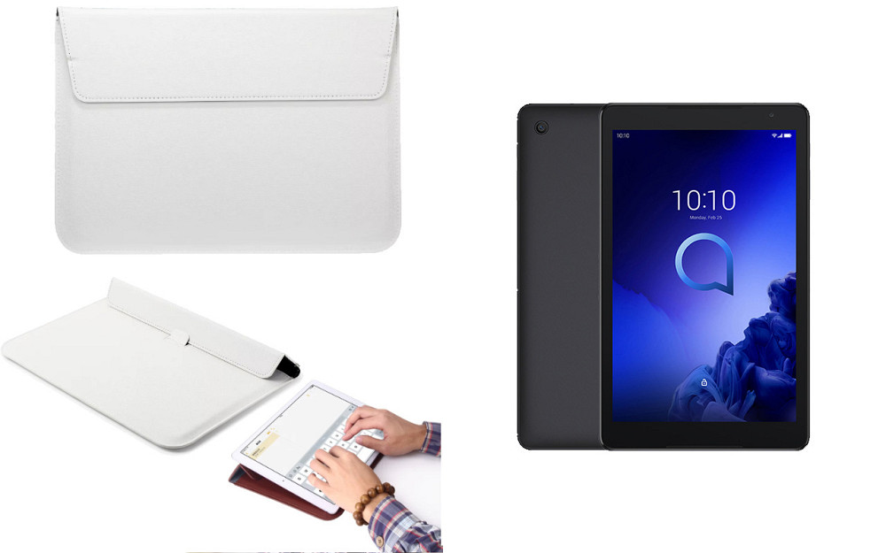 Чохол-конверт VitoCase для Alcatel 3T 10 (2020), з функцією підставки для планшета Білий Київ - фото 1