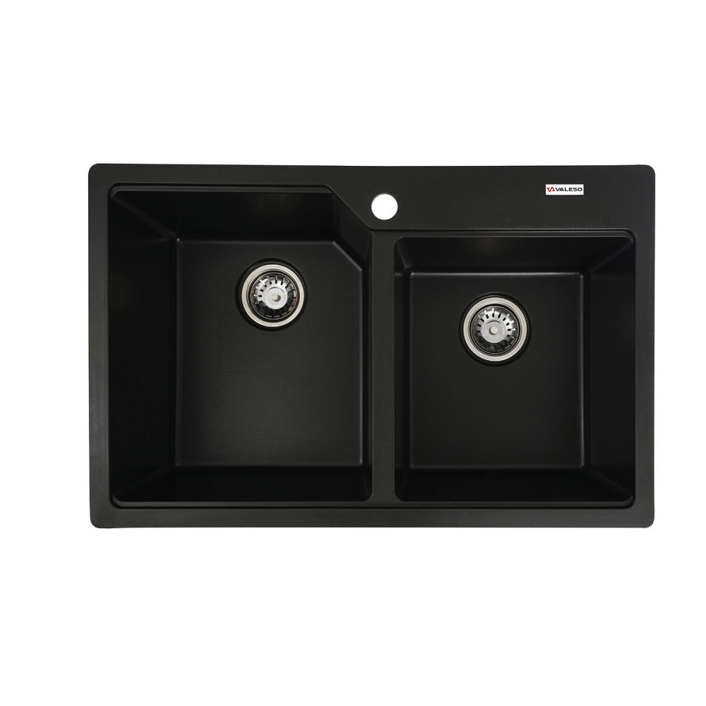 VALESO Гранітна мийка для кухні VALESO HARMONY 7850 матова Чорна Киев - изображение 1
