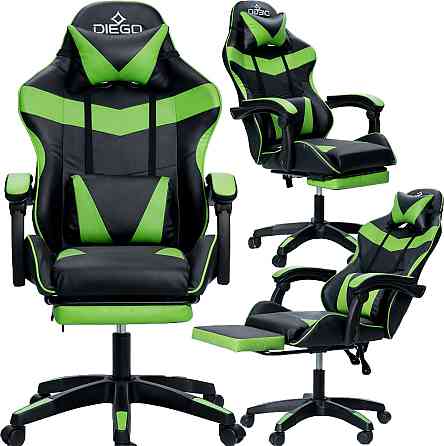 Крісло геймерське DIEGO Phantom RS Black-Green Київ
