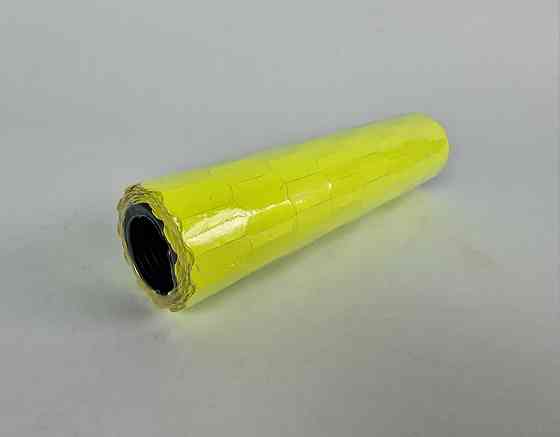 Цінник паперовий маленький жовтий (12х22 мм) 5 м (а8) (8 шт.) Харків