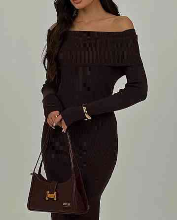 Женское стильное привлекательное платье с разрезом на ноге Ангора рубрик Шоколад Одесса