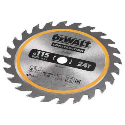 Диск пильний DeWALT універсальний, 115 х 9.5 мм, 24z, TCT, 5000 об/хв (DT20420) Вінниця - фото 2