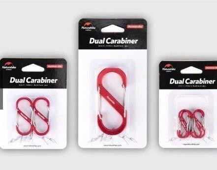 Карабін багатофункціональний Naturehike S-type NH20GS004, 5см, червоний Рівне - фото 3