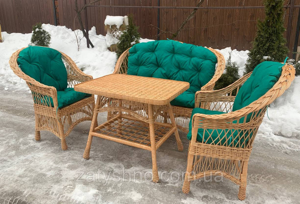 Набор мебели из лозы с накидками Киев - изображение 3