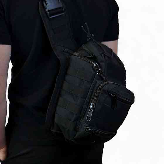 Сумка у військовому стилі на плечі, Тактична армійська сумка через плече, Чоловіча сумка US-634 рюкзак слінг Київ