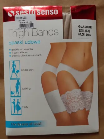 Бандалетки на бедра кружевные Sesto Senso S (55-60) Киев