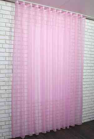 Тюль шифонова однотонна колір рожевий Київ