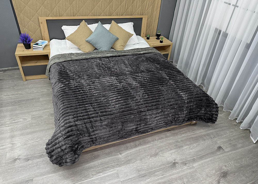 Плед 200х230 см (+-10см) на овчине 