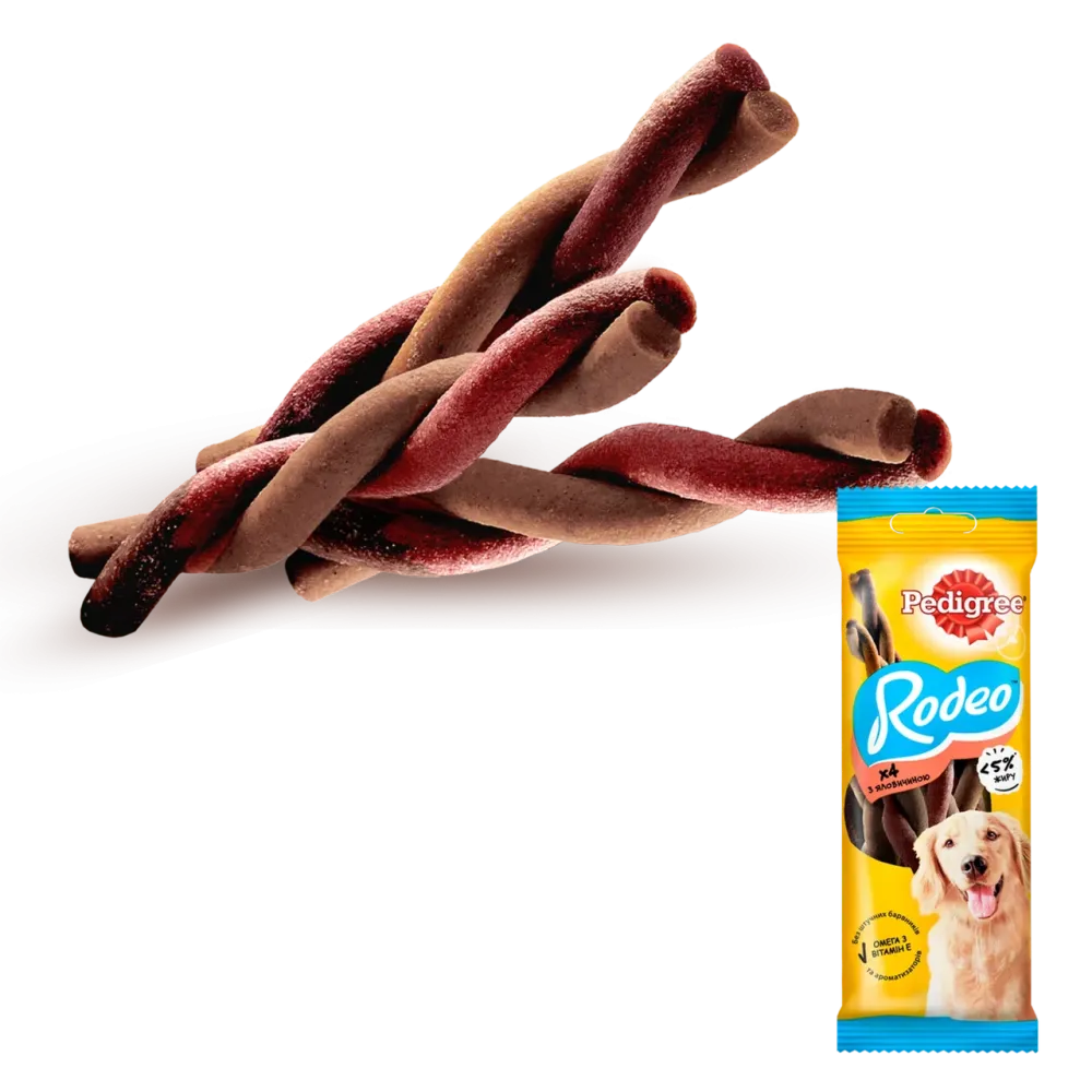 Ласощі жувальні палички для собак Pedigree (Педігрі) Rodeo з яловичиною, 70 г Вінниця - фото 2
