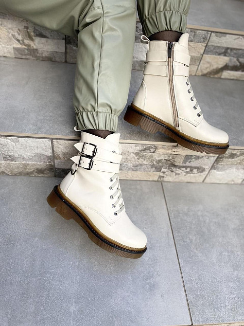 Без бренда Черевики жіночі M.KRAFT бежеві натуральна шкіра зима висота 15 см (4278) 37р.38р.39р Коломыя - изображение 7