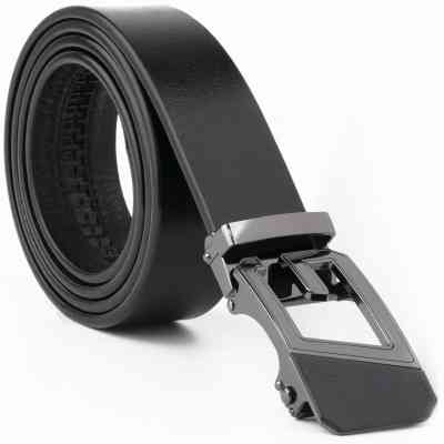 Ремень Vintage Мужской с пряжкой автомат Черный (20322) Винница