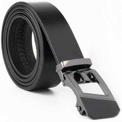 Ремень Vintage Мужской с пряжкой автомат Черный (20322) Винница - изображение 6