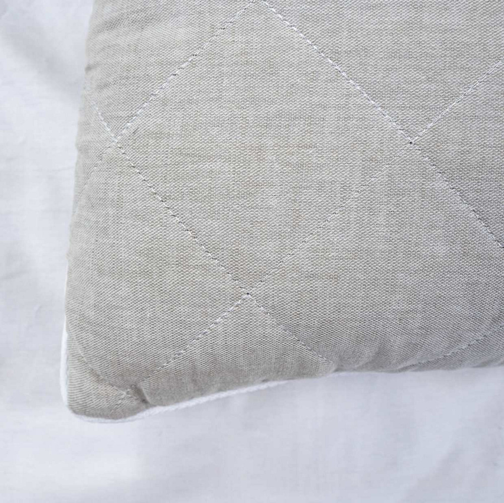 Подушка конопляна YouStar 70х70 см чохол 100% льон (Сірий) Суми - фото 2
