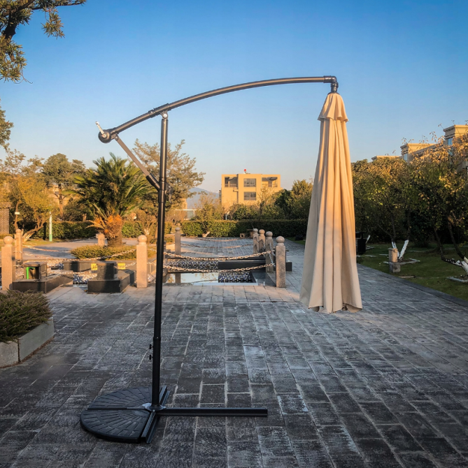 Парасолька садова 350x250см MalTec бежева з нахилом (Польща) Київ - фото 7