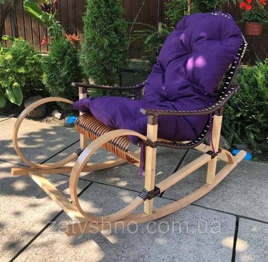 Кресло качалка ротанг с подушкой Киев - изображение 1