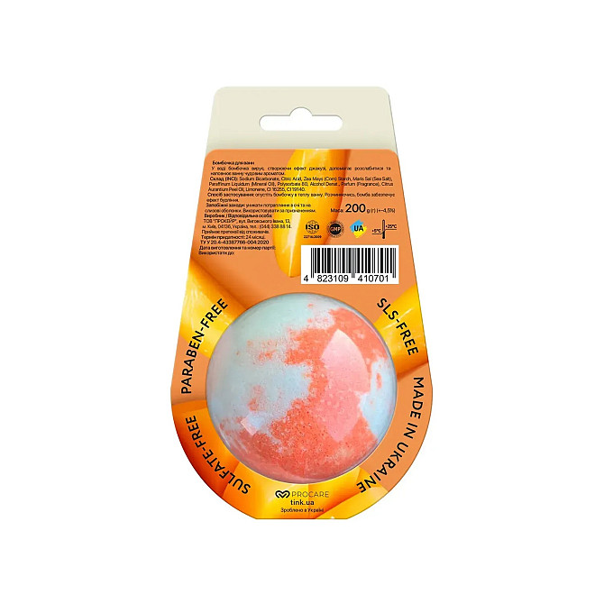 Бомбочка-гейзер для ванн Mango Tink 200 г Вінниця - фото 2