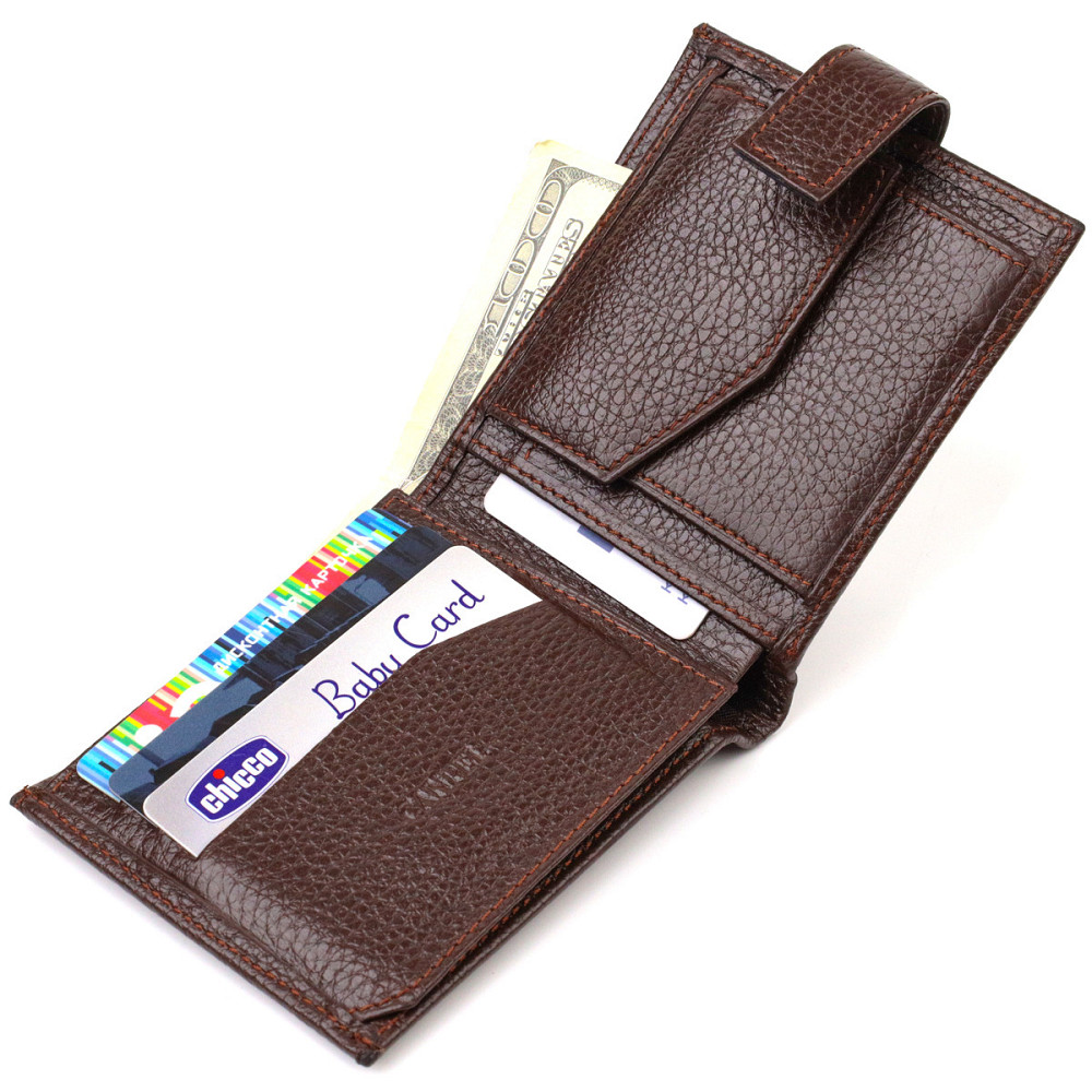 Красивый горизонтальный кошелек для мужчин из натуральной кожи флотар (CANPELLINI) Киев - изображение 10