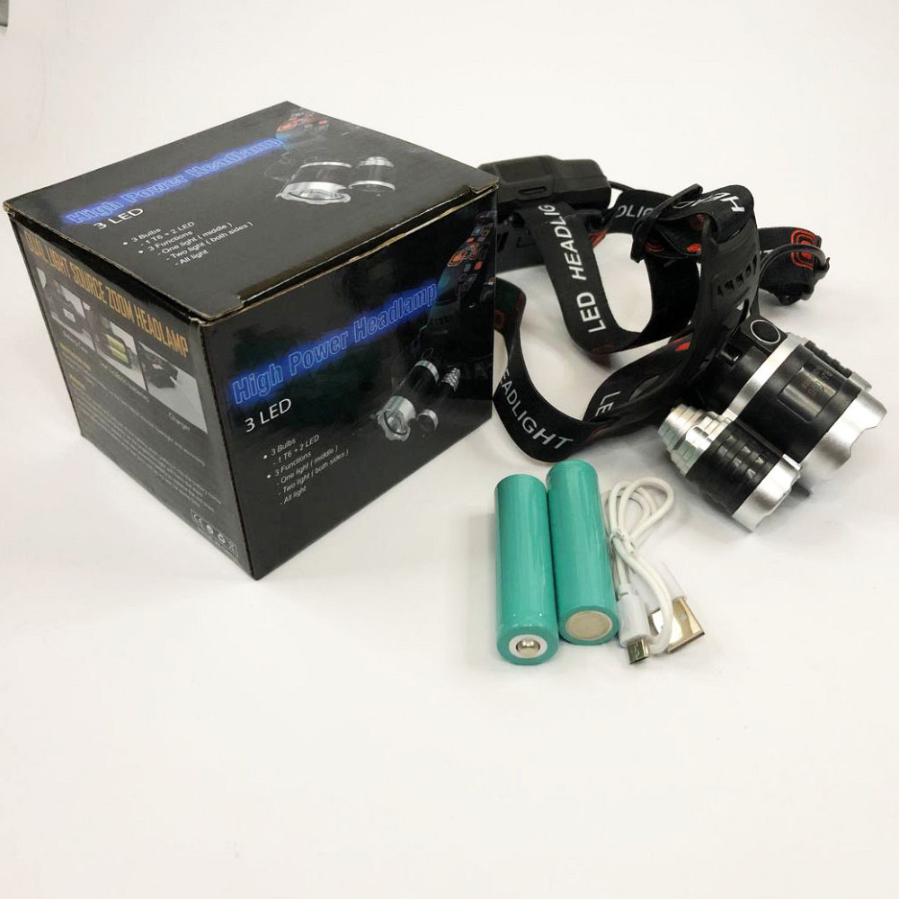 Потужний акумуляторний ліхтарик на голову Police 3000-T6+2XPE, Ліхтар для рятувальників на голову PK-97 Львів - фото 4