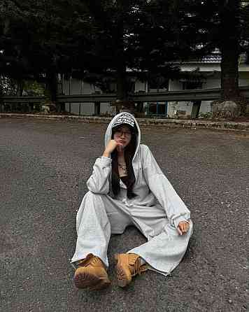 Женский прогулочный оверсайз костюм двойка: кофта и штаны двунитка Одесса