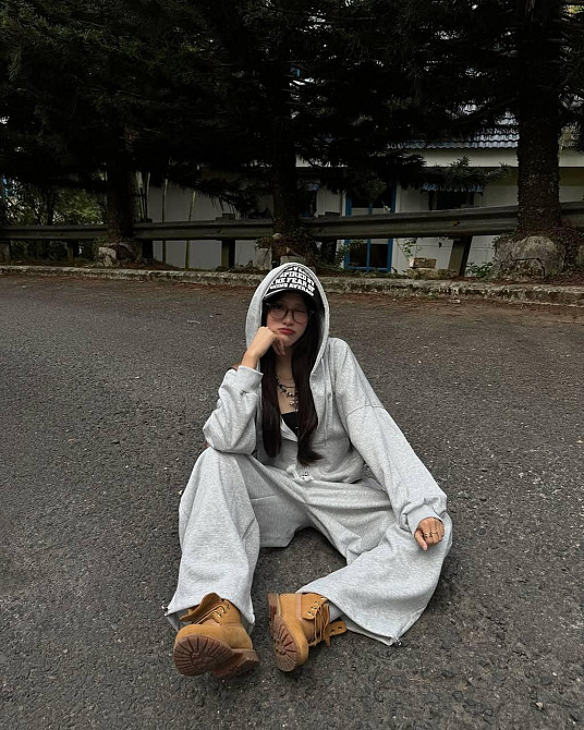 Женский прогулочный оверсайз костюм двойка: кофта и штаны двунитка Одесса - изображение 4