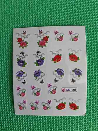 Наклейки на ногти цветки - размер стикера 6*5см, инструкция по применению есть в описании товара Киев