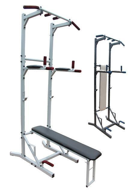 Скамья для жима + турник + пресс + брусья 5 в 1 50х50 мм KZ-802 Черный разборная Киев - изображение 3