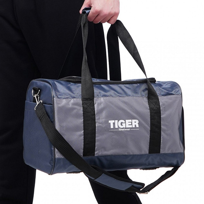 Сумка дорожня Tiger Gross-2 29х44 темно-сіра S326250 Київ - фото 4