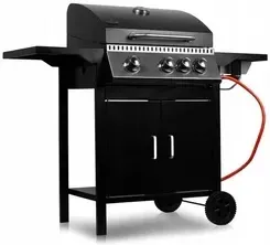Гриль GRILL GAZOWY OGRODOWY MOCNY DUŻY RUSZT 4 PALNIKI KÓŁKA POKROWIEC W ZESTAWIE Київ