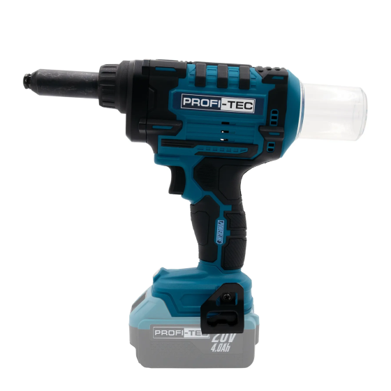Мощный аккумуляторный заклепочный пистолет PROFI-TEC PRG1020 POWERLine: из АКБ 2-шт 20V 4.0Ah (006750) Киев