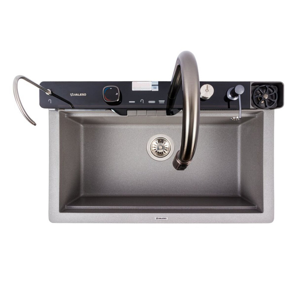 VALESO Гранітна мийка VALESO EVANORA 7546 матова Сірий мусон Киев - изображение 4