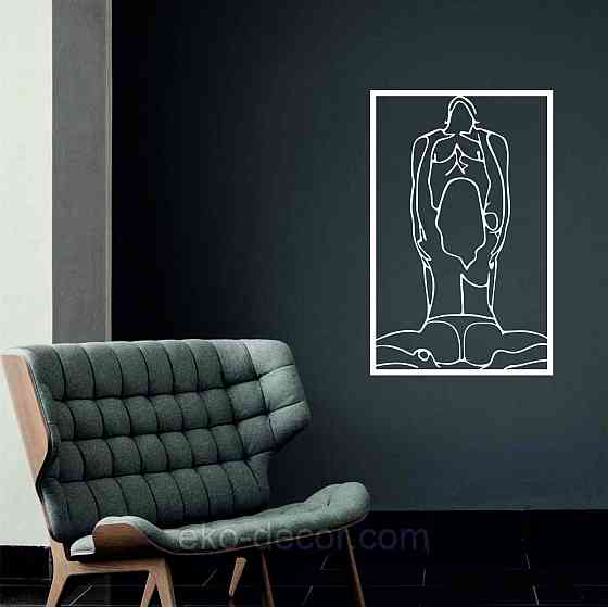 Декоративне настінне Панно «По дорослому 18+», Декор на стіну 90*57 см, Білий Київ