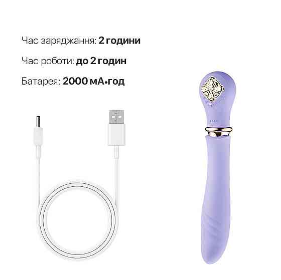 Пульсатор с подогревом Zalo Sweet Magic - Desire Fantasy Violet, турбо режим Sex Aura Киев