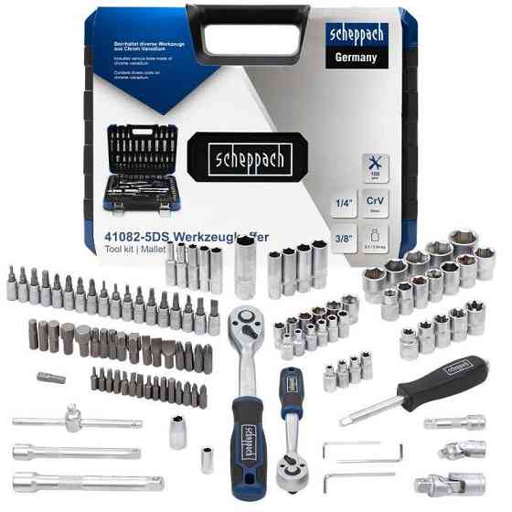 Набір інструментів 108 предметів 1/4'', 3/8'' (6 гр.) SCHEPPACH SCH-41082-5DS Одеса