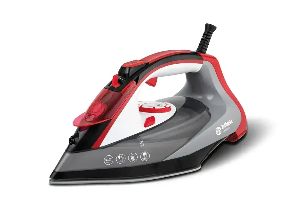 Праска парова BITEK BT-1255R 2800 Вт з керамічною підошвою, вертикальне та горизонтальне відпарювання Одеса - фото 2