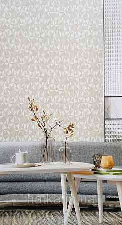 Шпалери вінілові на флізеліні AdaWall Omega1.06х10 геометрія 3д бежеві срібло 23204-2 Київ