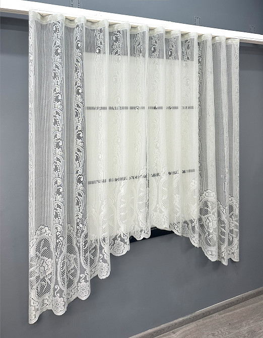 Кухонная арка № 000к сетка Без тесьмы молочный 300х170 см (51-080) Киев - изображение 2