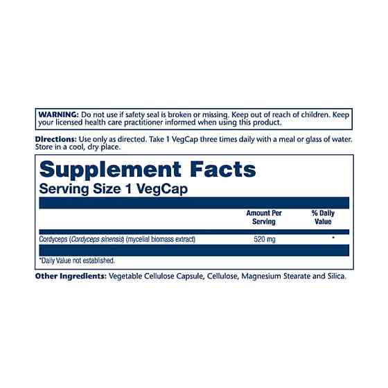 Cordyceps Mushroom 520mg - 100 vcaps Луцк