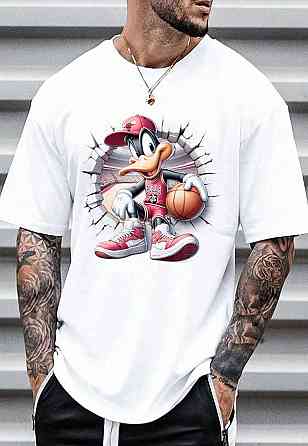 Футболка мужская с принтом  48 Белая 2664093581 Днепр