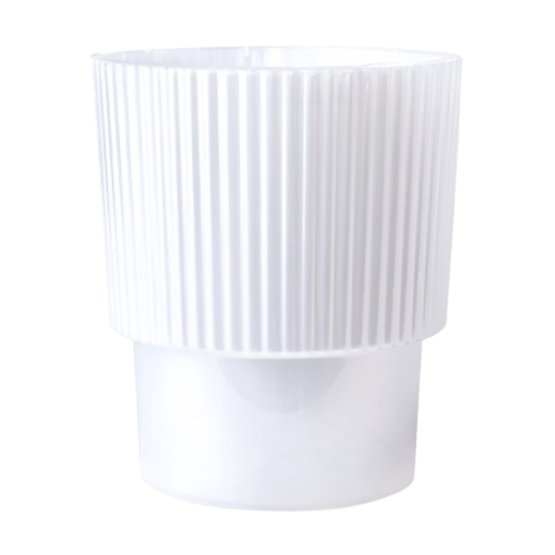 Вазон Стелла для орхідей дренажний 16*18,5см біла перлина Алеана Житомир