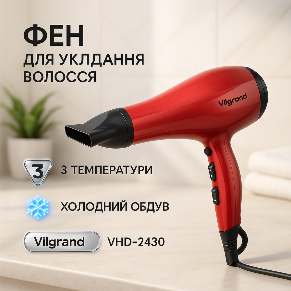 Професійний фен оригінал, Потужний фен для швидкого сушіння для дому та подорожей EC-47 Львів - фото 11