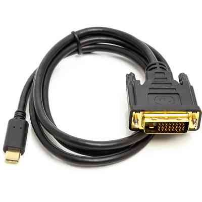 Переходник USB Type-C 3.1 to DVI (24+1) (M) 1.0m PowerPlant (CA912124) Винница